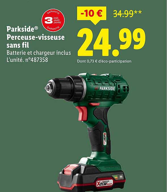 Parkside® Perceuse-visseuse sans fil