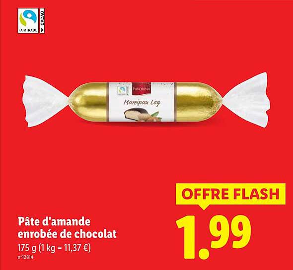 Pâte d'amande enrobée de chocolat