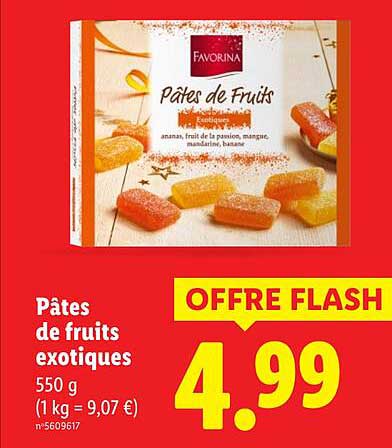 Pâtes de fruits exotiques