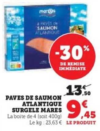 PAVES DE SAUMON ATLANTIQUE SURGELE MARES