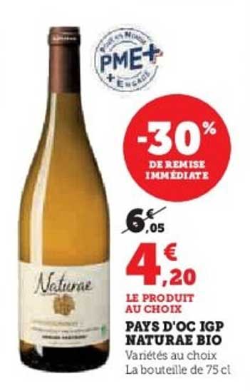 PAY D'OC IGP NATURAE BIO