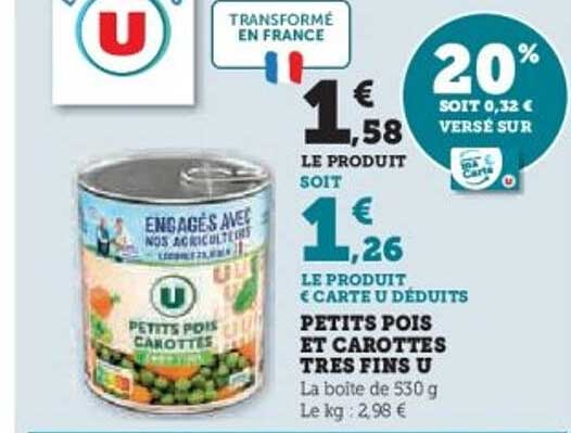 PETITS POIS ET CAROTTES TRÈS FINS U