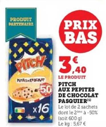 PITCH AUX PEPITES DE CHOCOLAT PASQUIER