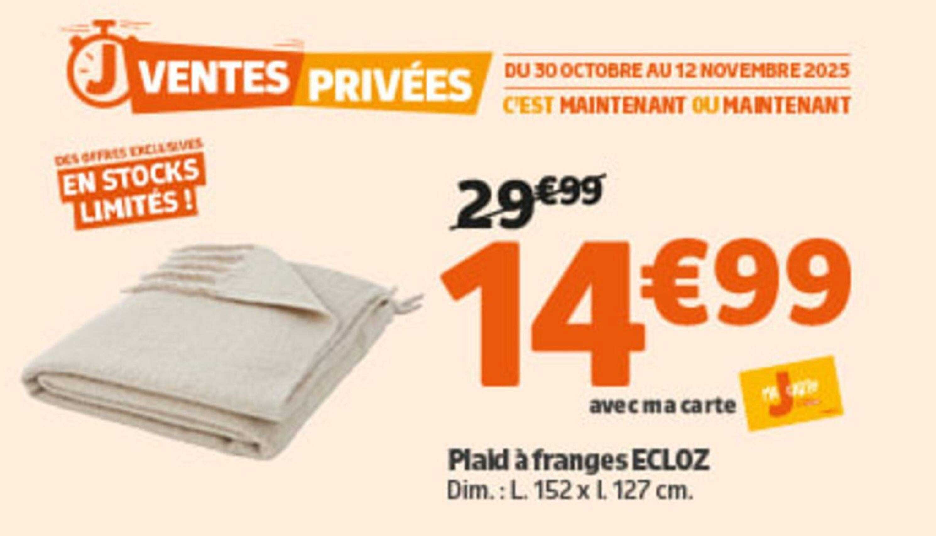 Plaid à franges ECLOZ