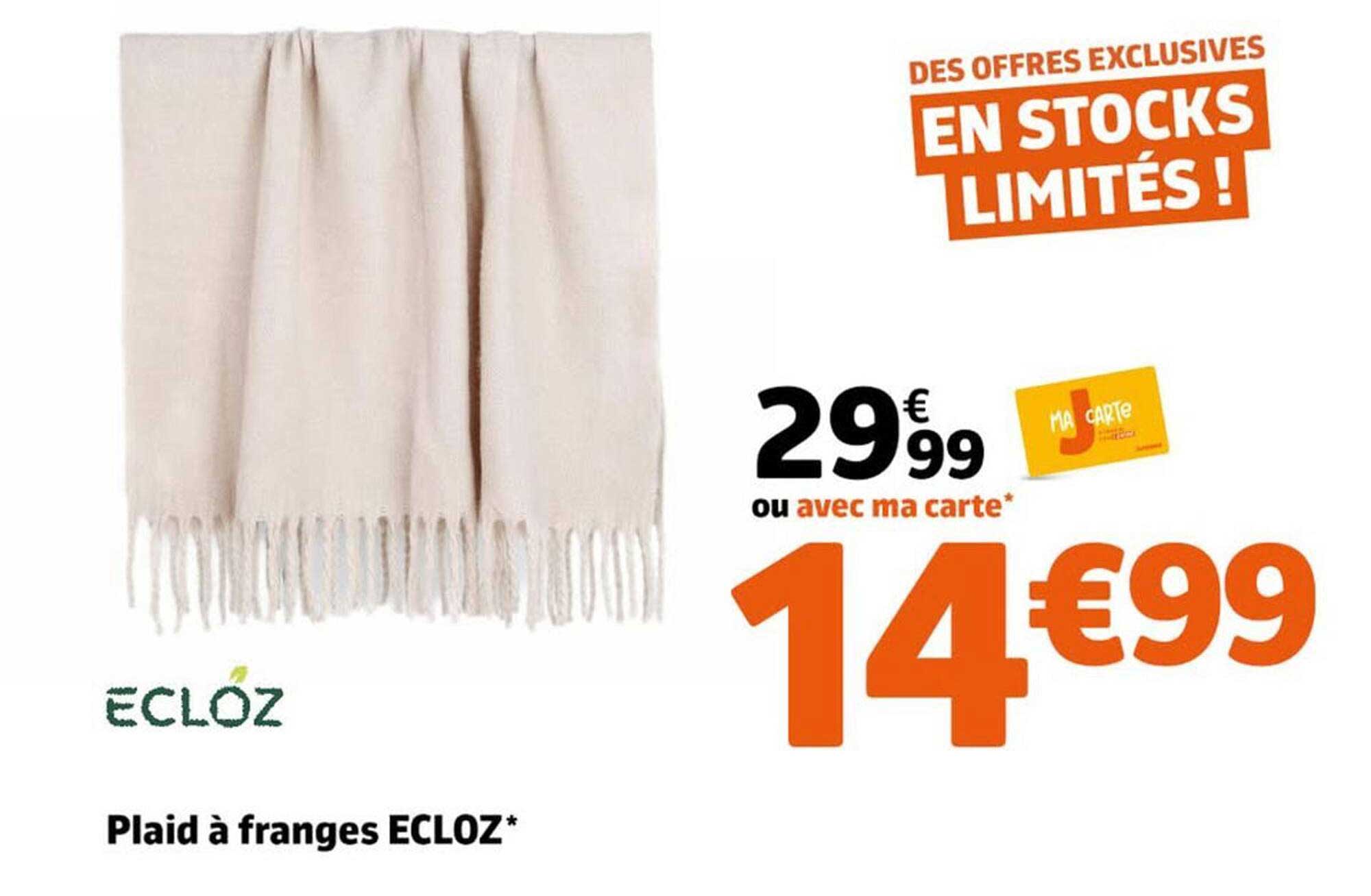 Plaid à franges ECLOZ*