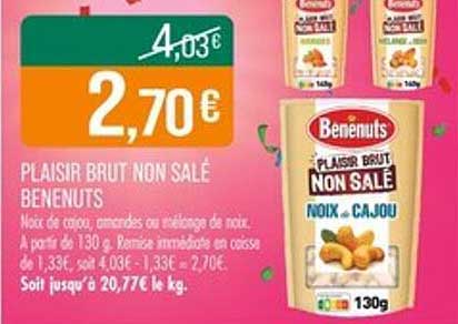 PLAISIR BRUT NON SALÉ BENENUTS