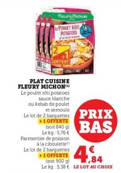 PLAT CUISINE FLEURY MICHON