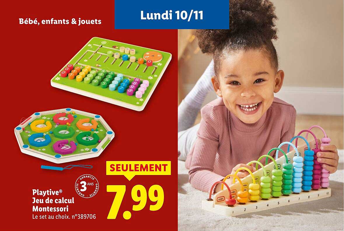 Playtive® Jeu de calcul Montessori