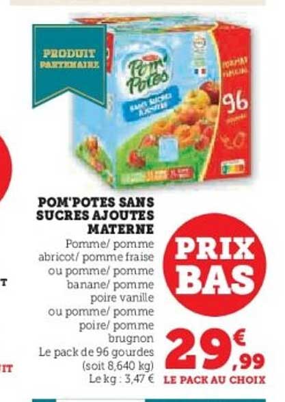 POM'POTES SANS SUCRES AJOUTÉS MATERNES