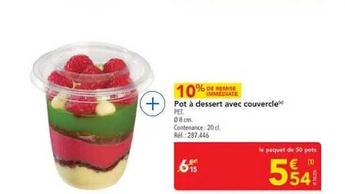 Pot à dessert avec couvercle®