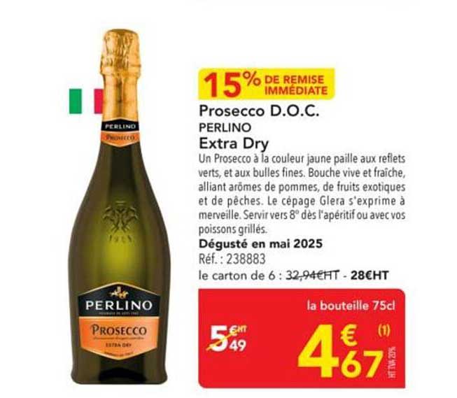 Prosecco D.O.C. PERLINO Extra Dry