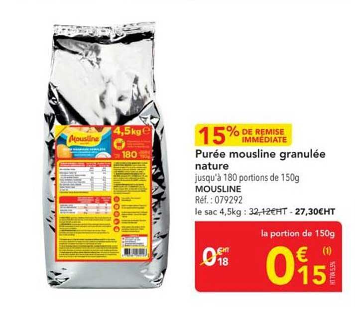 Purée mousline granulée nature