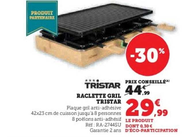 RACLETTE GRIL TRISTAR