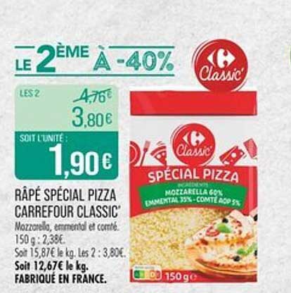 RÂPÉ SPÉCIAL PIZZA CARREFOUR CLASSIC