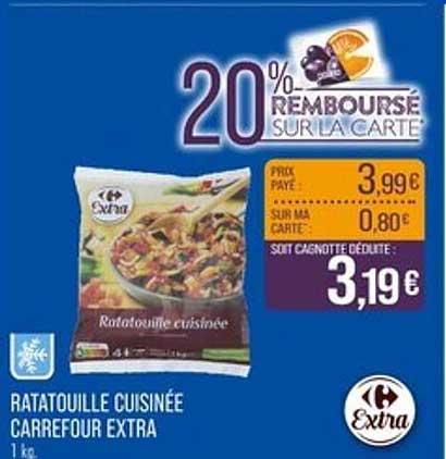 Ratatouille cuisinée Carrefour Extra