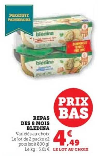 REPAS DES 8 MOIS BLEDINA