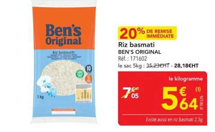 Riz basmati BEN'S ORIGINAL