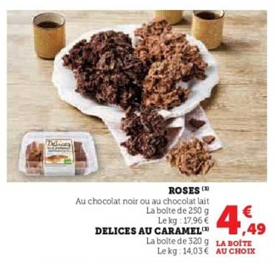 ROSÉS (3) Au chocolat noir ou au chocolat lait