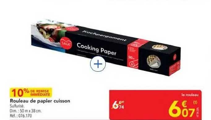 Rouleau de papier cuisson