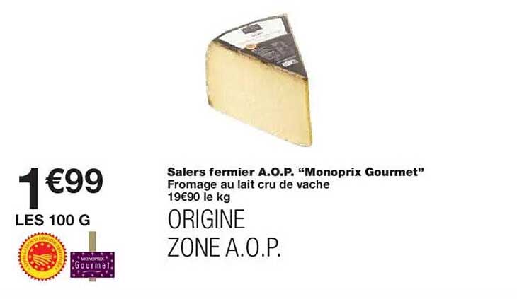 Salers fermier A.O.P. "Monoprix Gourmet"
