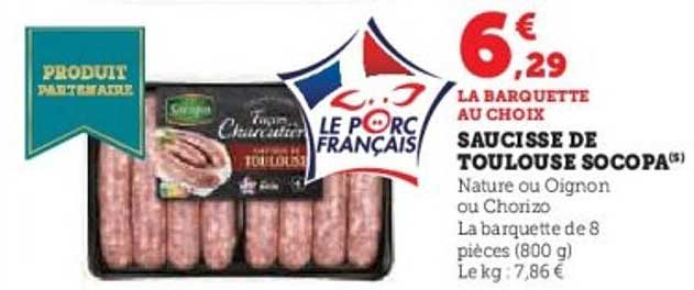 Saucisse de Toulouse Socopa