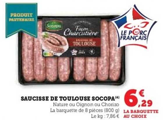 SAUCISSE DE TOULOUSE SOCOPA