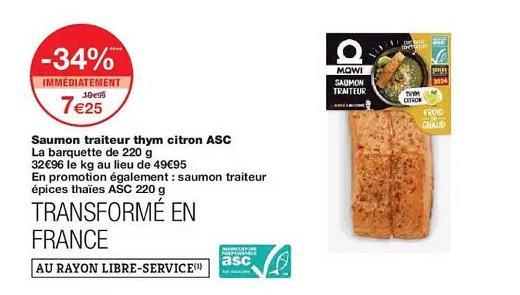 Saumon traiteur thym citron ASC
