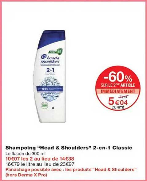 Shampoing “Head & Shoulders” 2-en-1 Classic