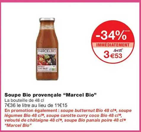 Soupe Bio provençale “Marcel Bio”