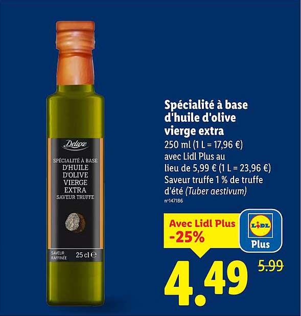 Spécialité à base d'huile d'olive vierge extra