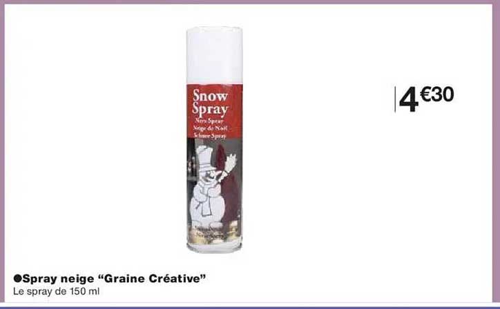 Spray neige "Graine Créative"
