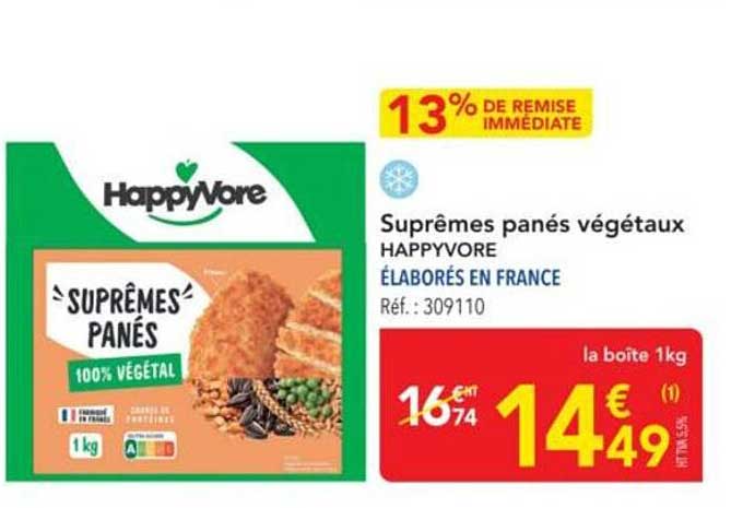 Supremes panés végétaux