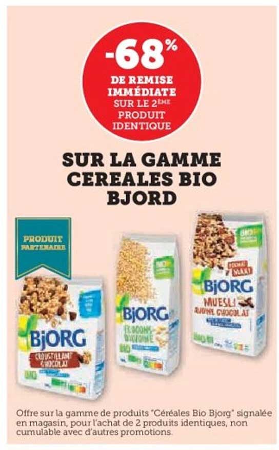SUR LA GAMME CEREALES BIO BJORD