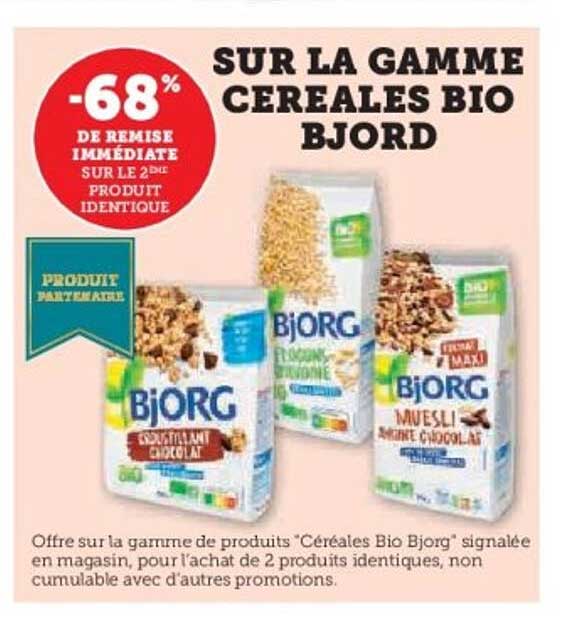 SUR LA GAMME CEREALES BIO BJORD