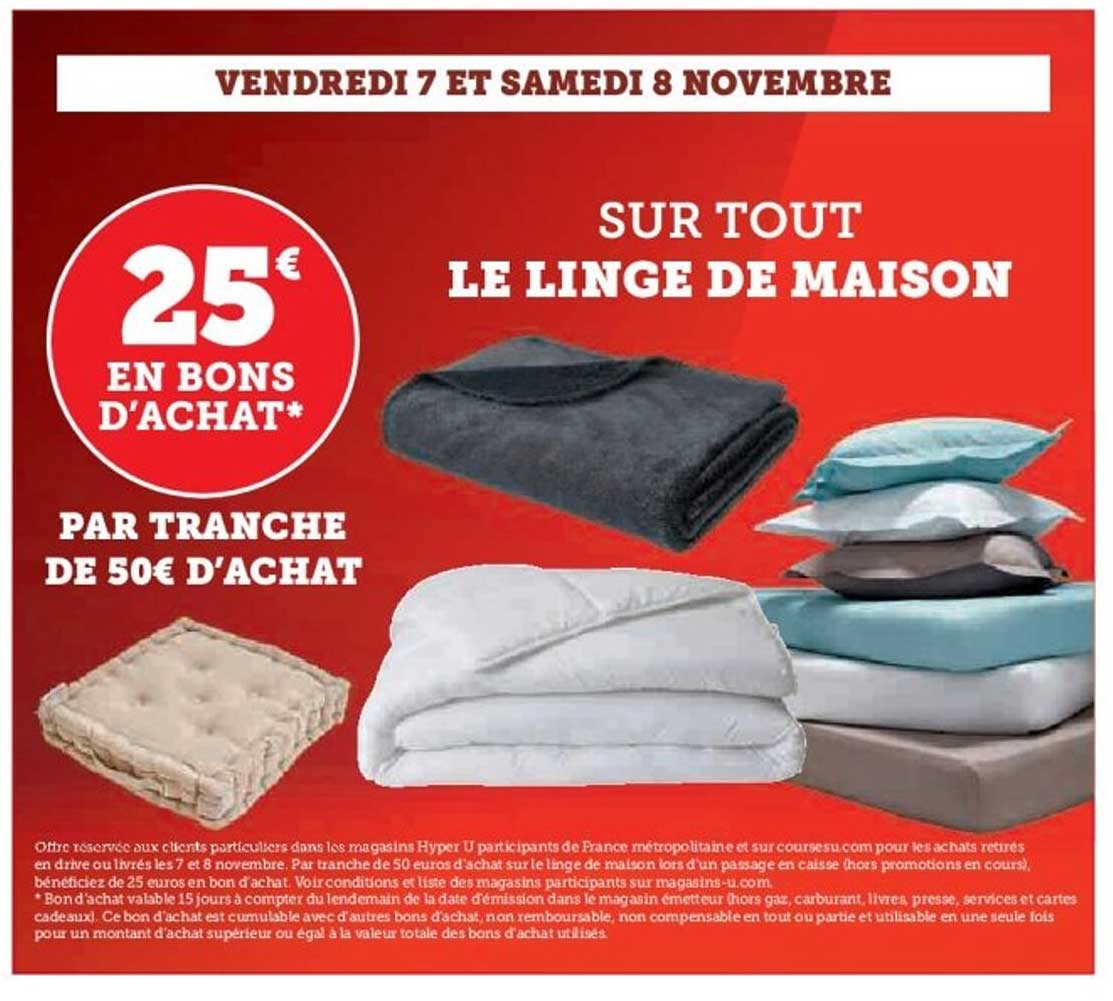 SUR TOUT LE LINGE DE MAISON