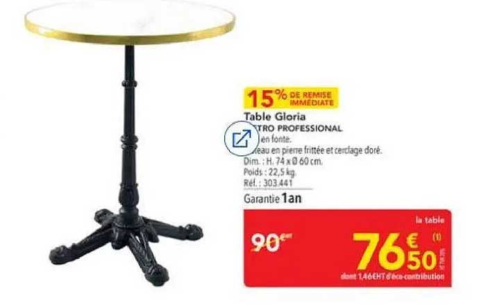 Table Gloria