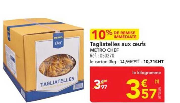 Tagliatelles aux œufs METRO CHEF