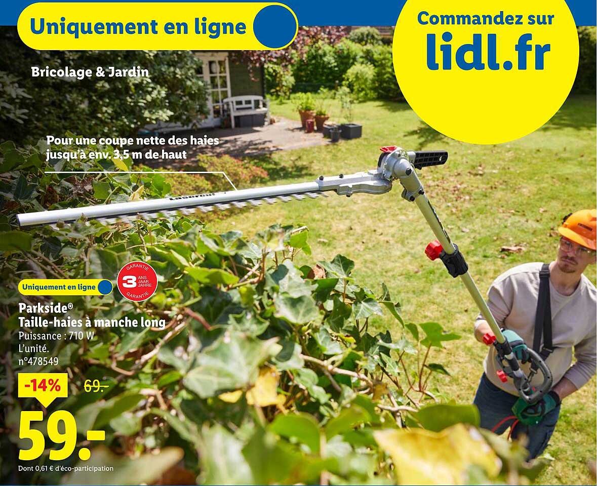 Taille-haies à manche long Parkside®