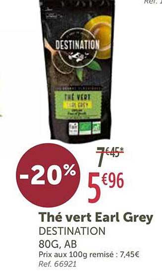 Thé vert Earl Grey