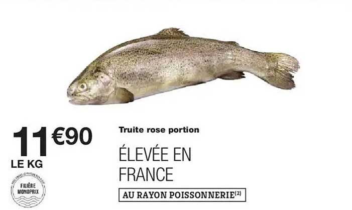 Truite rose portion