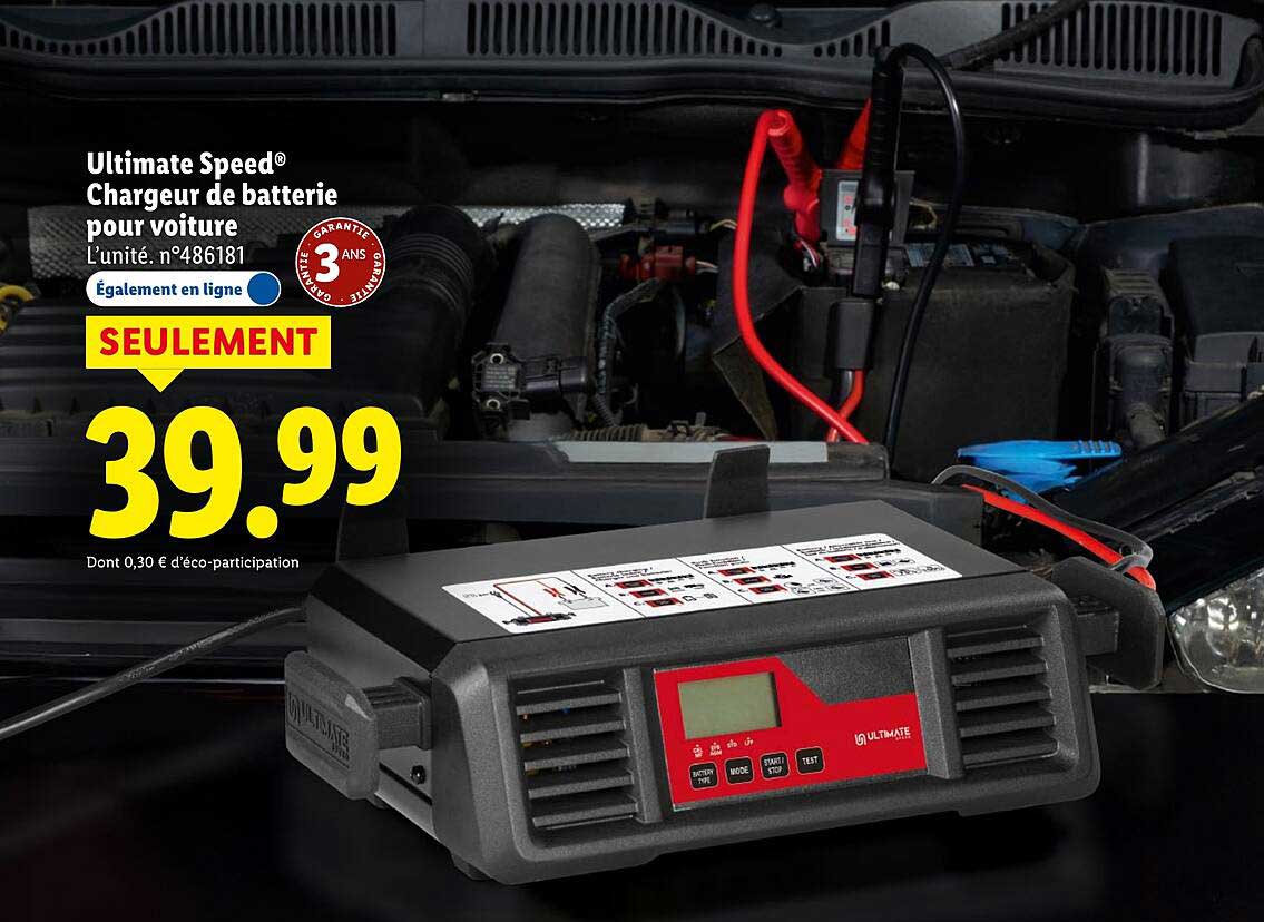 Ultimate Speed® Chargeur de batterie pour voiture