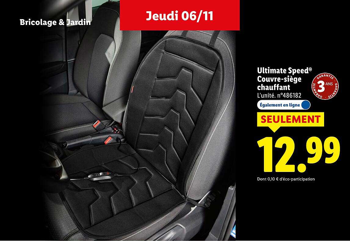 Ultimate Speed® Couvre-siège chauffant