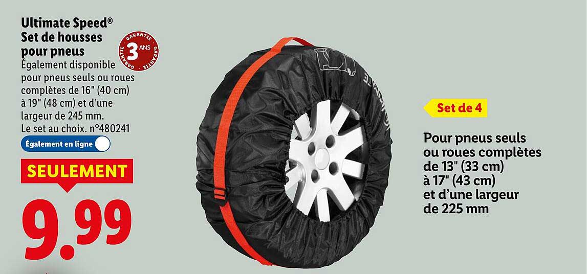 Ultimate Speed® Set de housses pour pneus