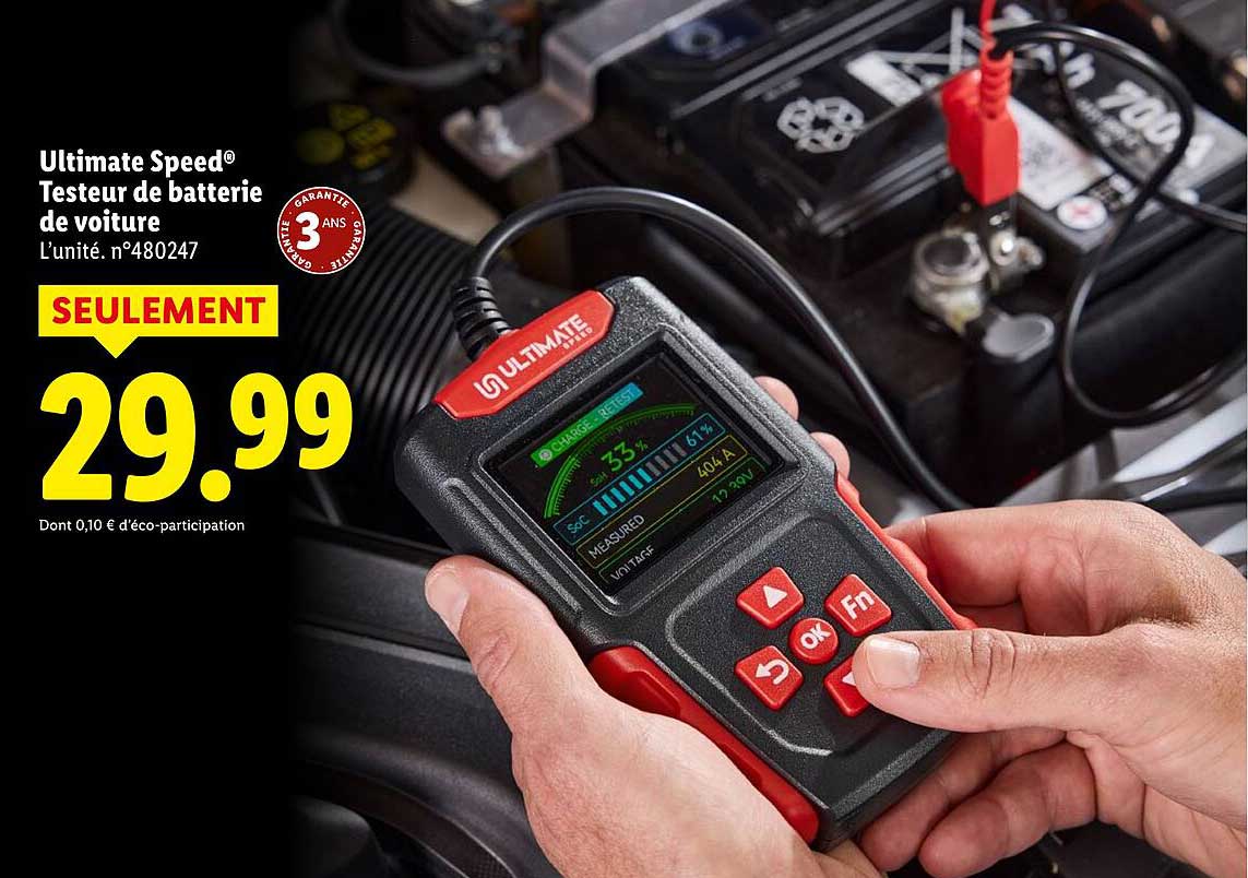 Ultimate Speed® Testeur de batterie de voiture