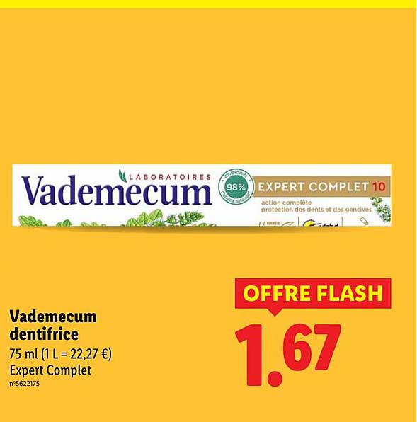 Vademecum dentifrice Expert Complet 10
