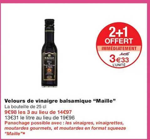 Velours de vinaigre balsamique "Maille"