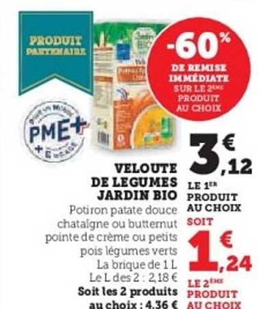 VELOUTE DE LEGUMES JARDIN BIO