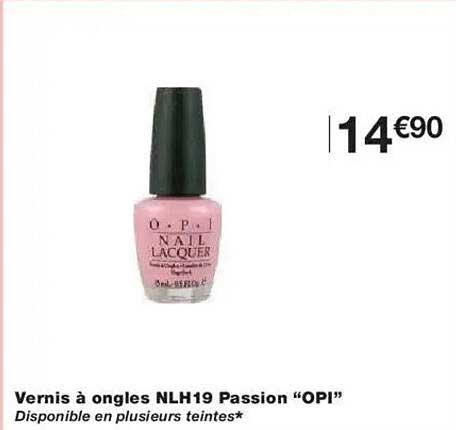Vernis à ongles NLH19 Passion "OPI"