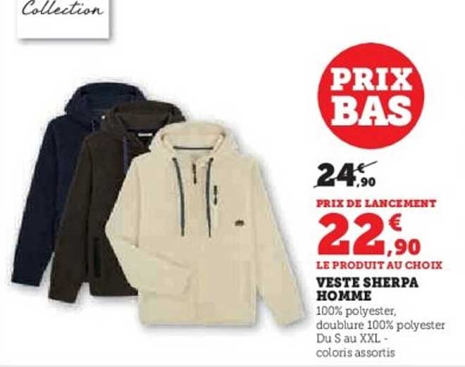 VESTE SHERPA HOMME