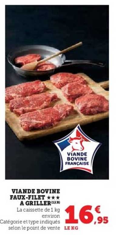 VIANDE BOVINE FAUX-FILET ★★★ À GRILLER
